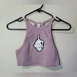 Skeleton hand crop top